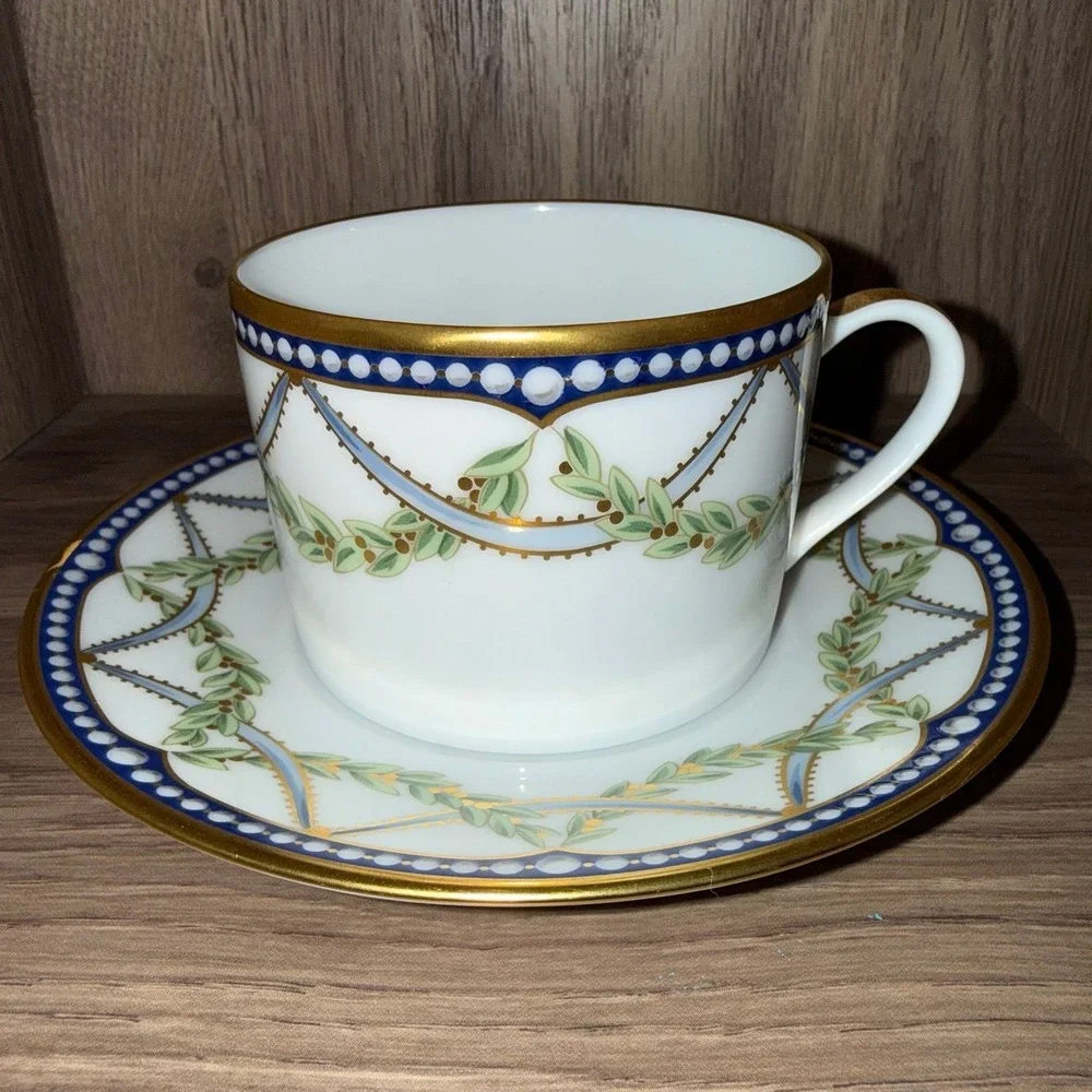 Tiffany & Company FEDERAL Flat Cup & Saucer EUC